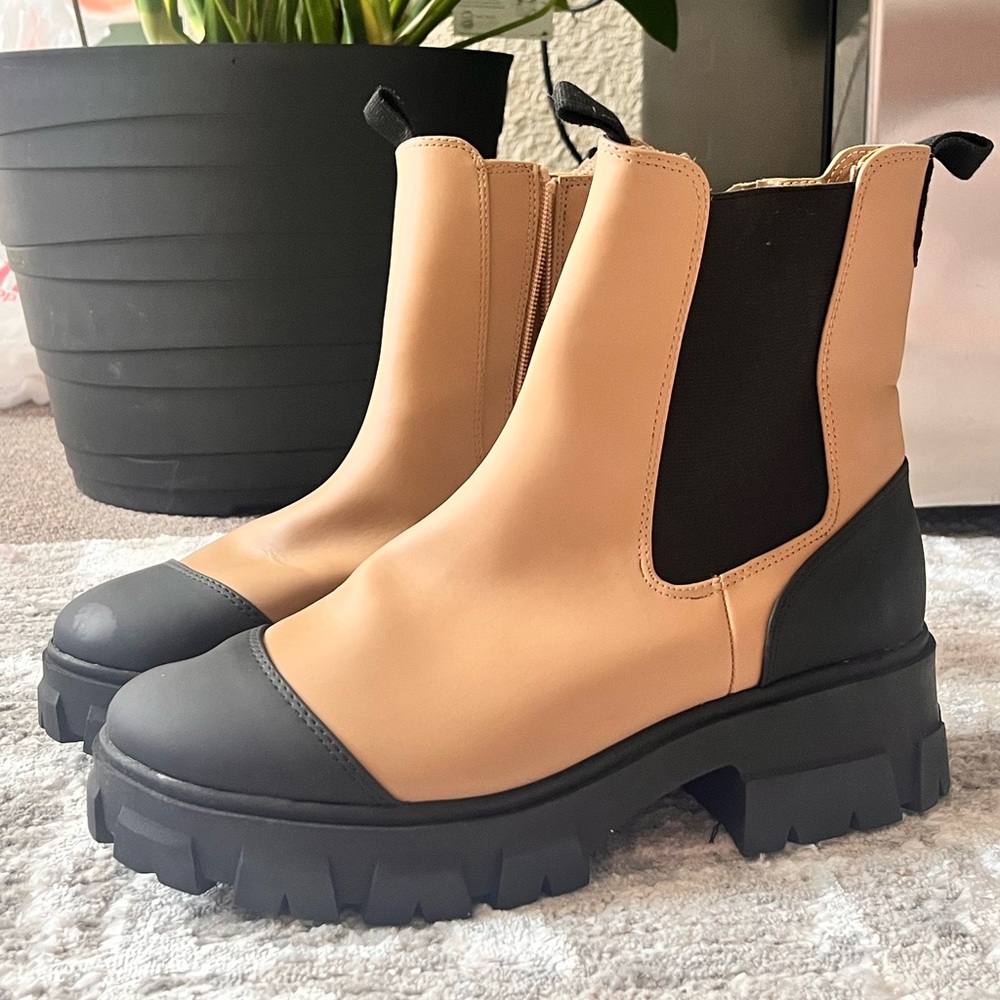 A New Day Black and Tan Weather Boots